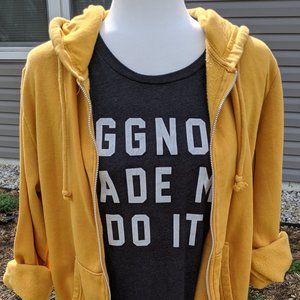 Mustard Yellow Zip Up Hoodie